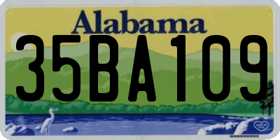 AL license plate 35BA109