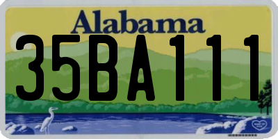 AL license plate 35BA111