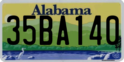 AL license plate 35BA140