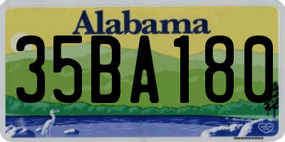 AL license plate 35BA180