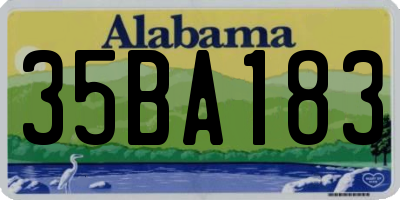 AL license plate 35BA183