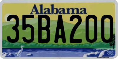 AL license plate 35BA200