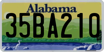 AL license plate 35BA210