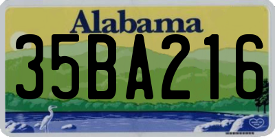 AL license plate 35BA216