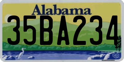 AL license plate 35BA234