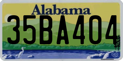 AL license plate 35BA404