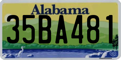 AL license plate 35BA481
