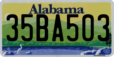 AL license plate 35BA503
