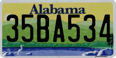 AL license plate 35BA534