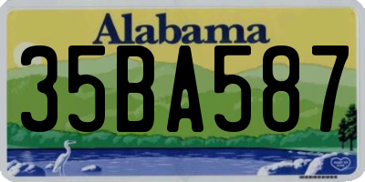 AL license plate 35BA587