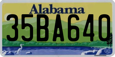 AL license plate 35BA640