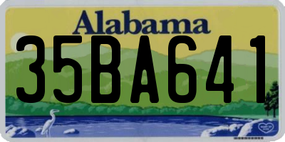 AL license plate 35BA641