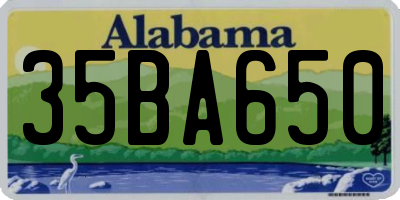 AL license plate 35BA650