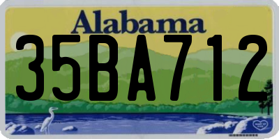 AL license plate 35BA712