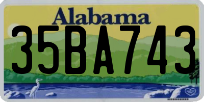 AL license plate 35BA743
