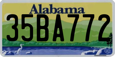 AL license plate 35BA772
