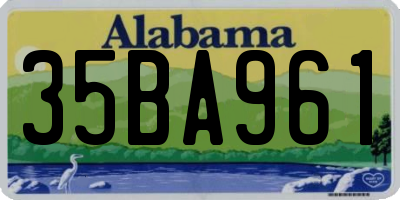 AL license plate 35BA961