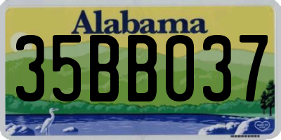 AL license plate 35BB037