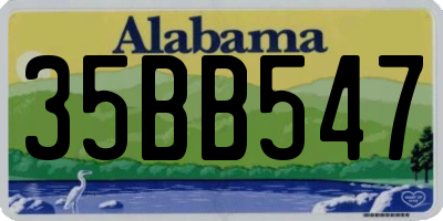 AL license plate 35BB547