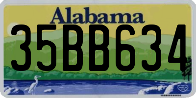 AL license plate 35BB634