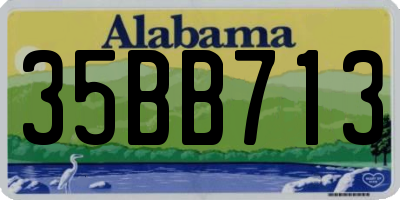 AL license plate 35BB713