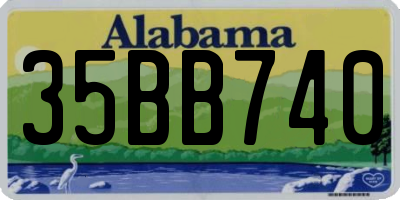 AL license plate 35BB740
