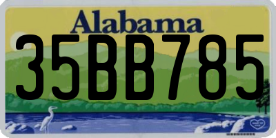AL license plate 35BB785