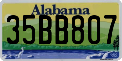 AL license plate 35BB807