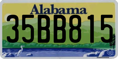 AL license plate 35BB815
