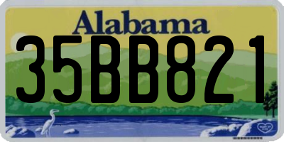AL license plate 35BB821