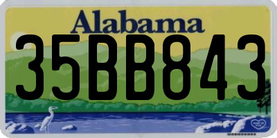 AL license plate 35BB843