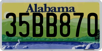 AL license plate 35BB870