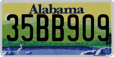 AL license plate 35BB909