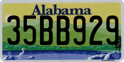 AL license plate 35BB929