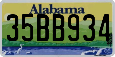AL license plate 35BB934