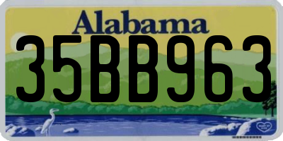 AL license plate 35BB963
