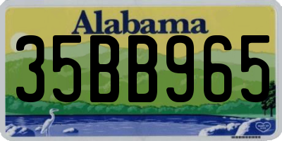 AL license plate 35BB965