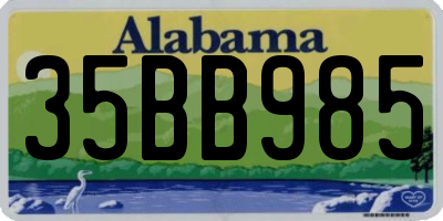 AL license plate 35BB985