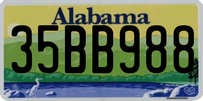 AL license plate 35BB988