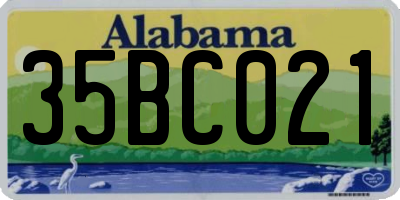AL license plate 35BC021
