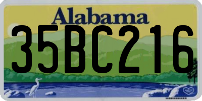 AL license plate 35BC216