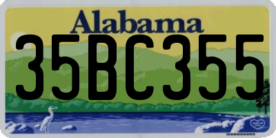 AL license plate 35BC355