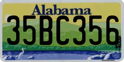 AL license plate 35BC356