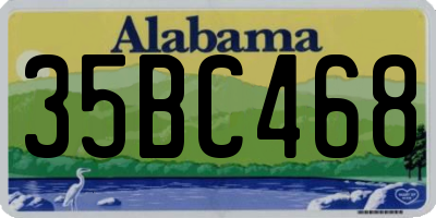 AL license plate 35BC468