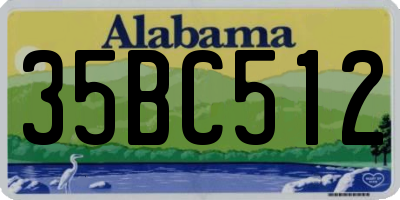 AL license plate 35BC512