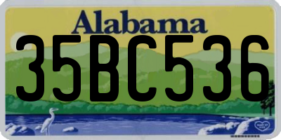 AL license plate 35BC536