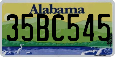 AL license plate 35BC545