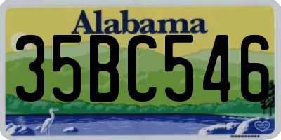 AL license plate 35BC546