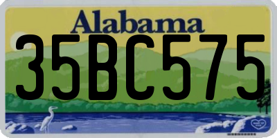 AL license plate 35BC575