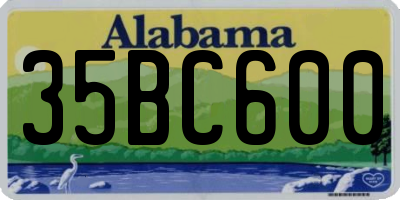 AL license plate 35BC600